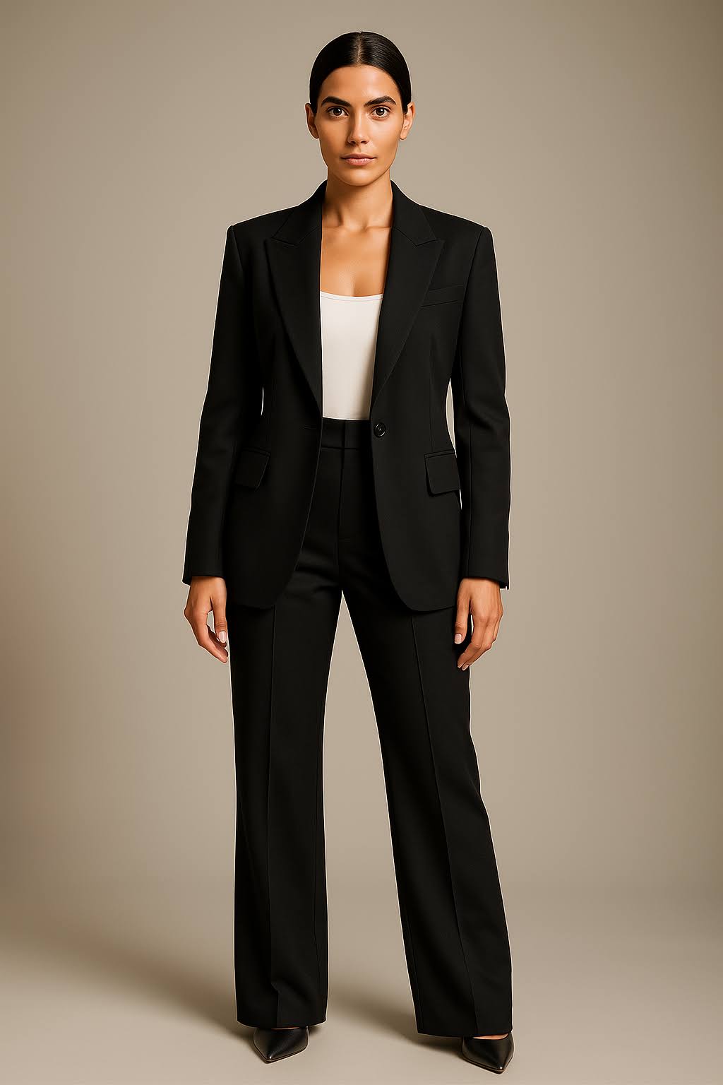 Women's Chic Winter Blazer and Pants Set