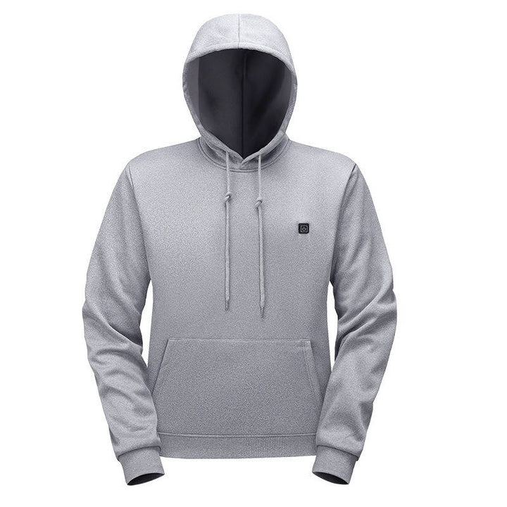 Men's Electric Heated Hoodie with Fleece Lining for Winter Warmth