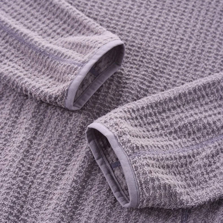 Men's Lightweight Waffle Knit Warm Pullover Hoodie