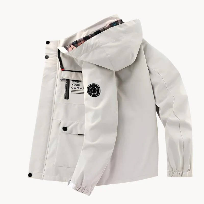Men's Insulated Winter Jacket with Pockets for Outdoor Activities