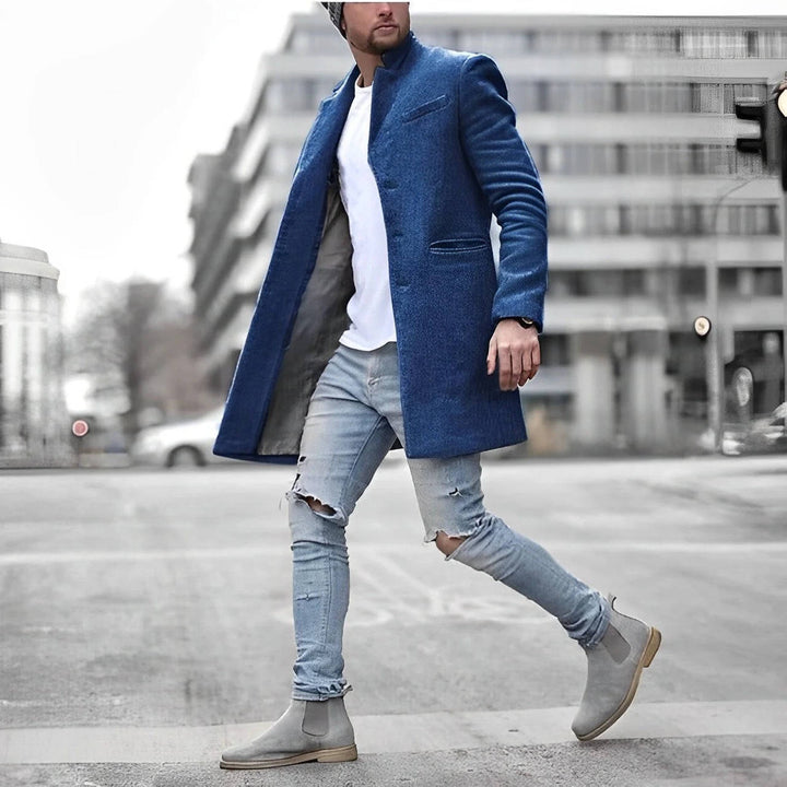 Men's Tailored Slim Fit Wool Overcoat