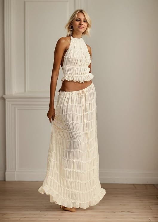 Women's Boho Backless Maxi Dress for Summer