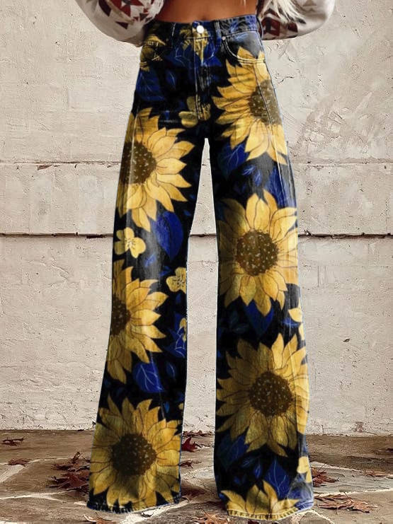 Women's Floral Print Trousers