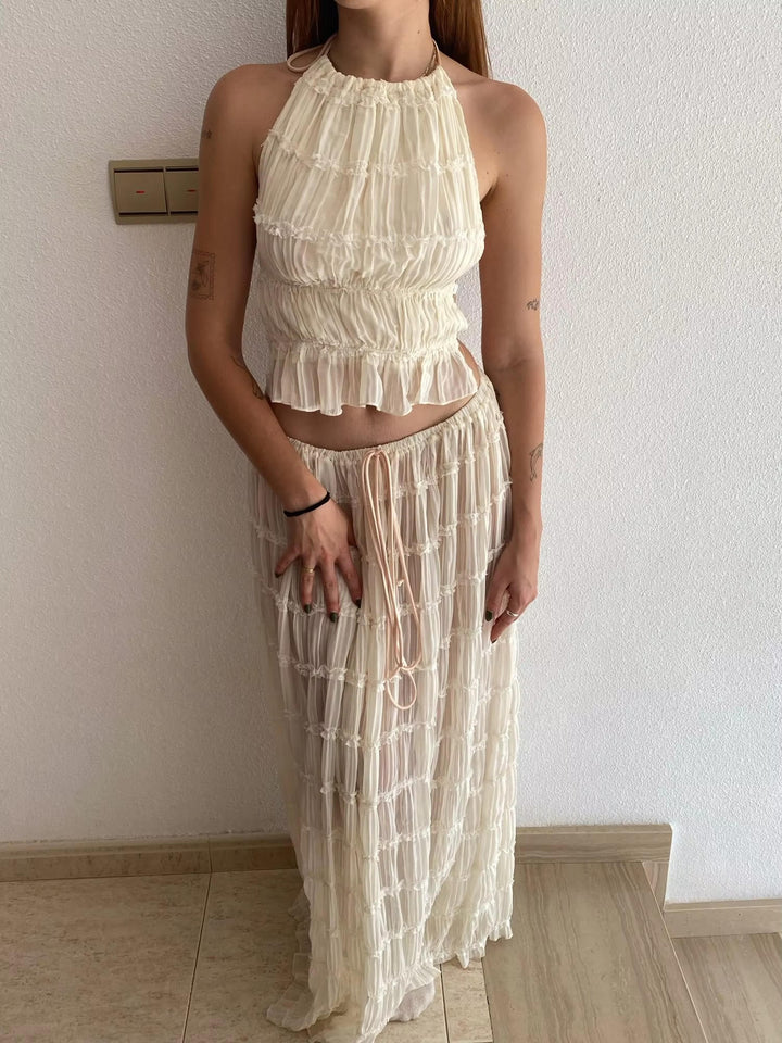 Women's Boho Backless Maxi Dress for Summer