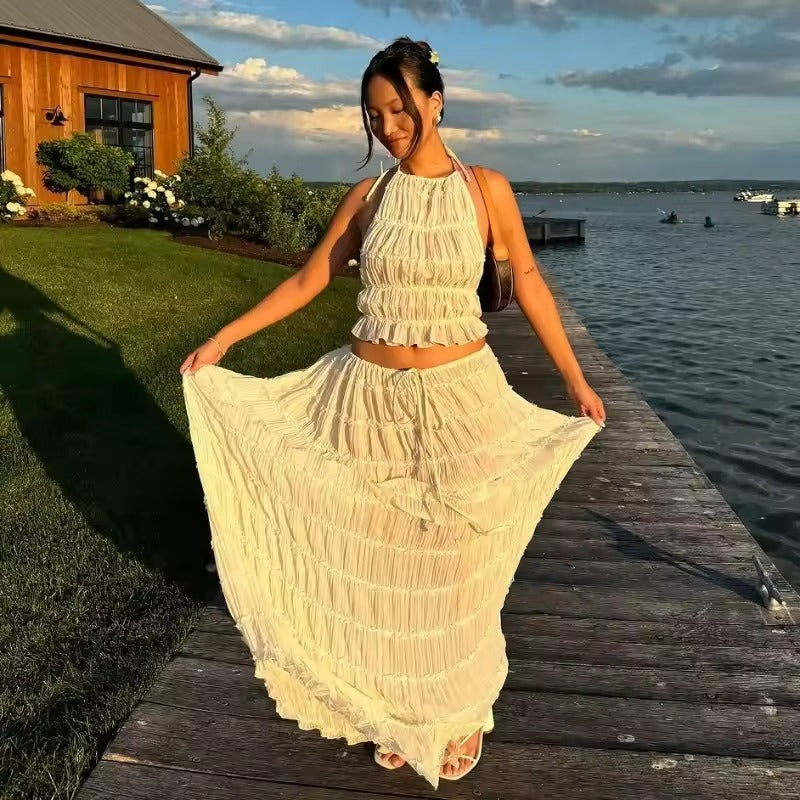 Women's Boho Backless Maxi Dress for Summer