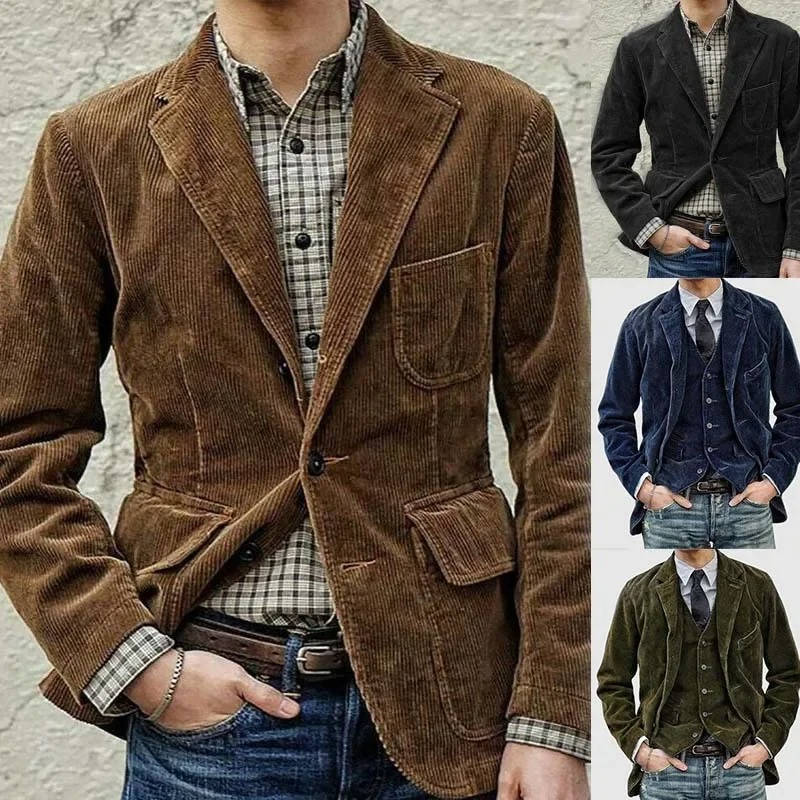 Men's Stylish Corduroy Jacket for Casual Wear