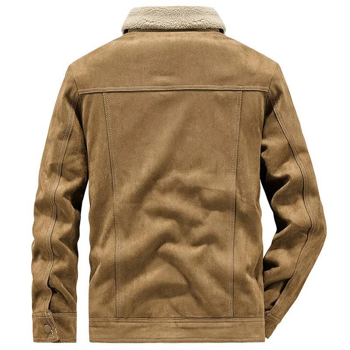 Men's Suede Casual Trucker Jacket