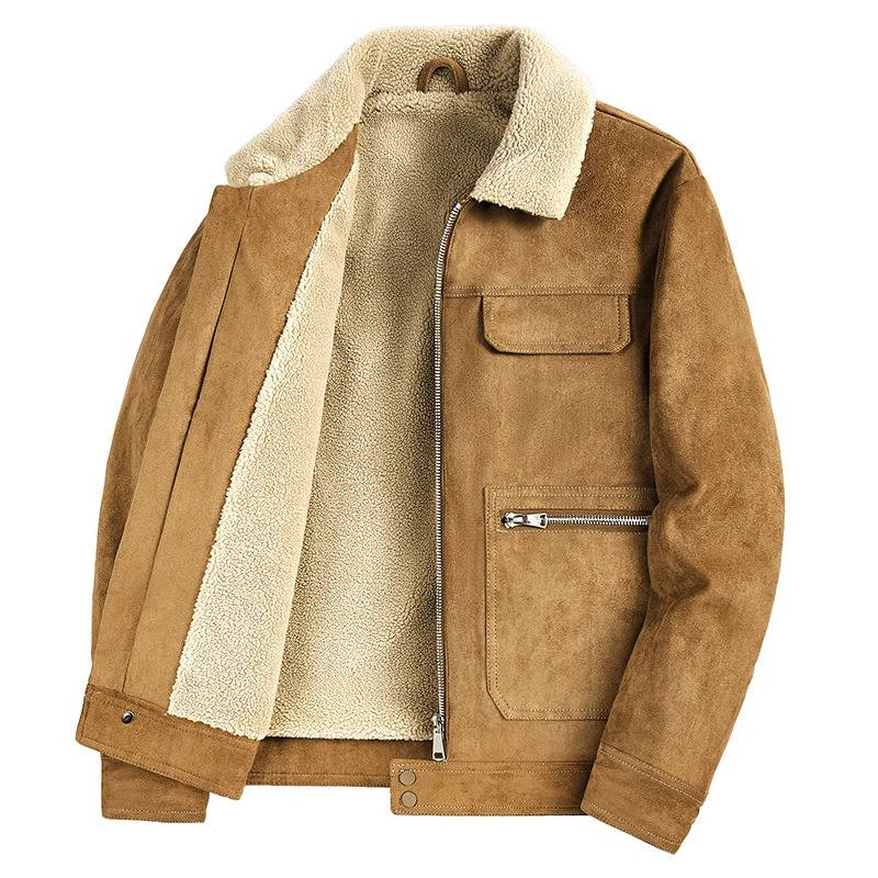 Men's Suede Casual Trucker Jacket