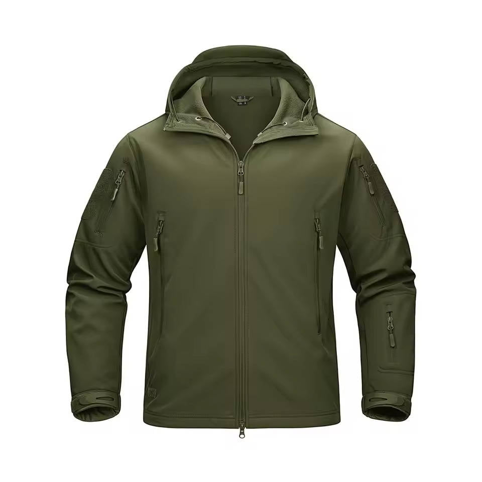 Men's Waterproof Outdoor Work Jacket with Hooded Design