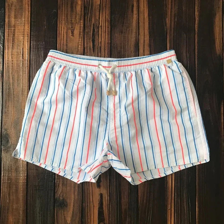 Men's Striped Swim Trunks