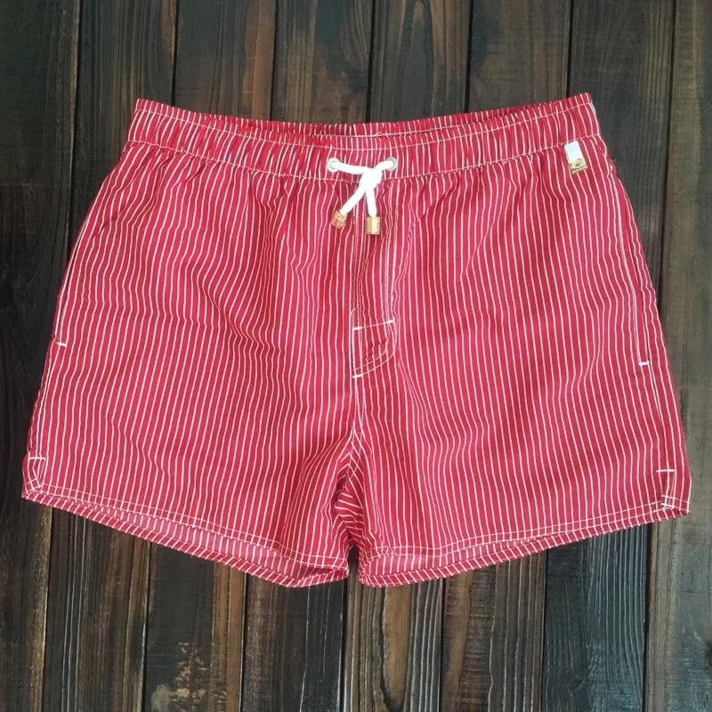 Men's Striped Swim Trunks