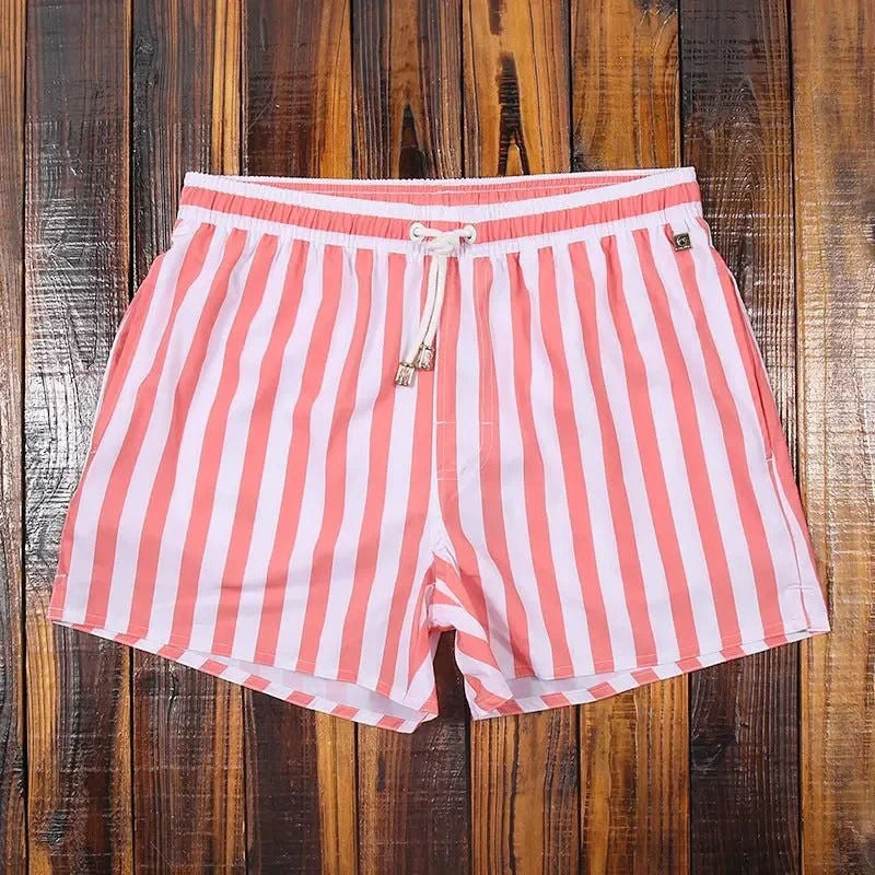 Men's Striped Swim Trunks