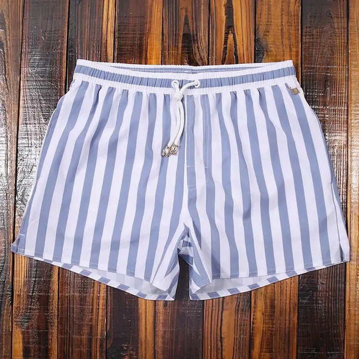 Men's Striped Swim Trunks