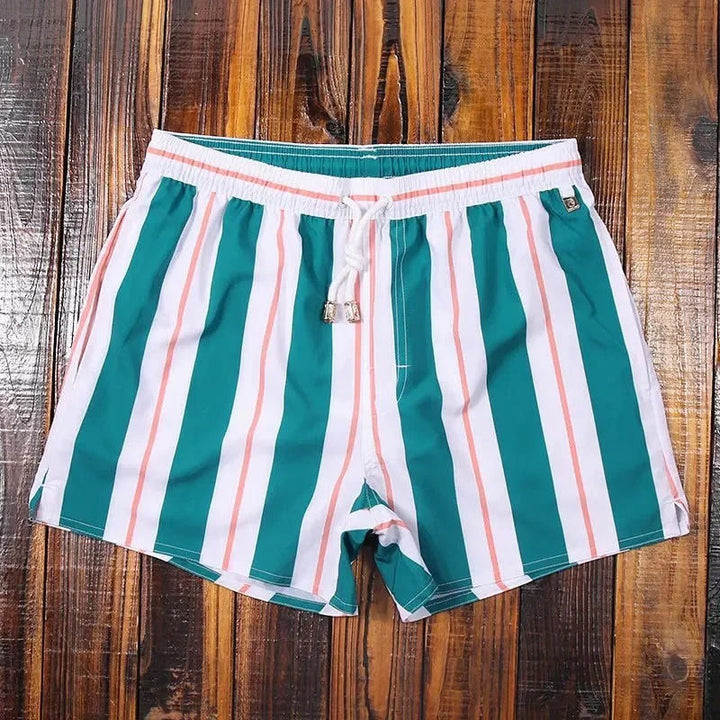 Men's Striped Swim Trunks