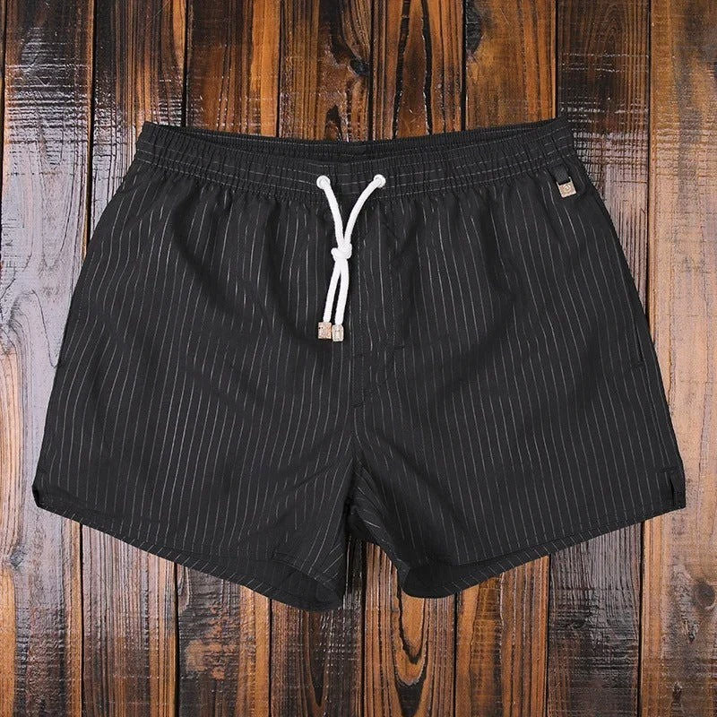 Men's Striped Swim Trunks
