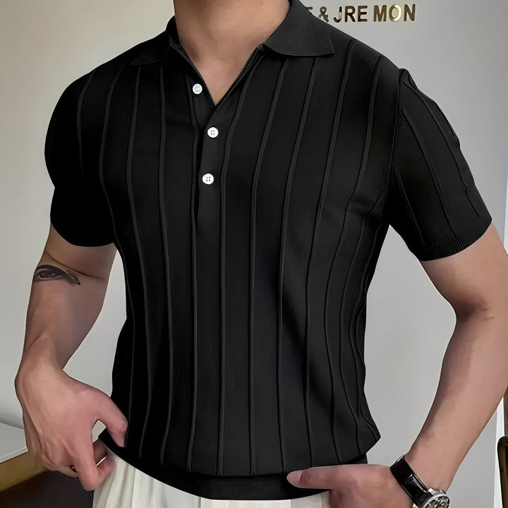 Joss | Men's Trendy Shirt with Striped Collar