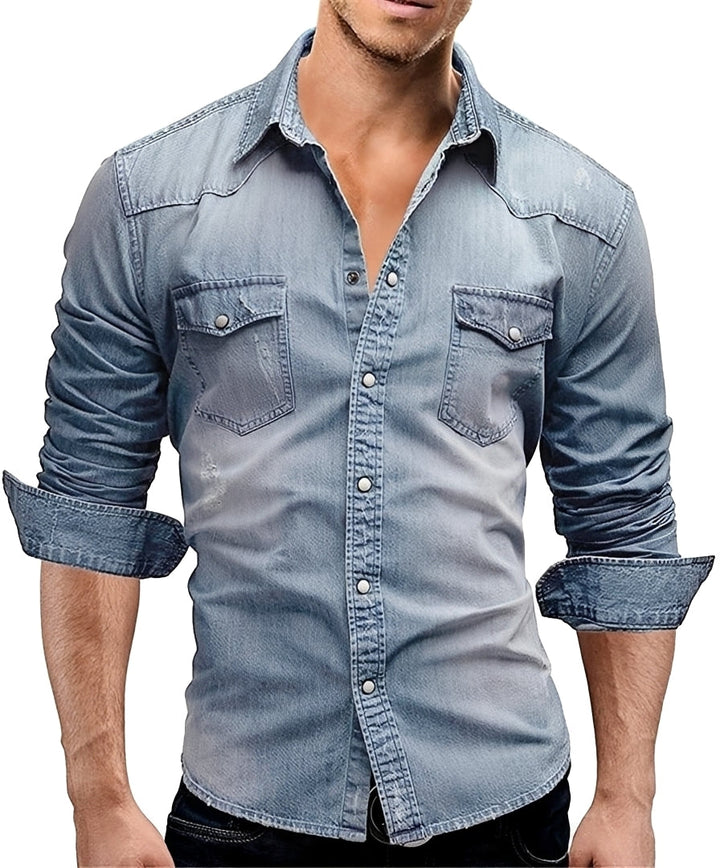 Arjun | Men's Relaxed Long-Sleeve Denim Shirt