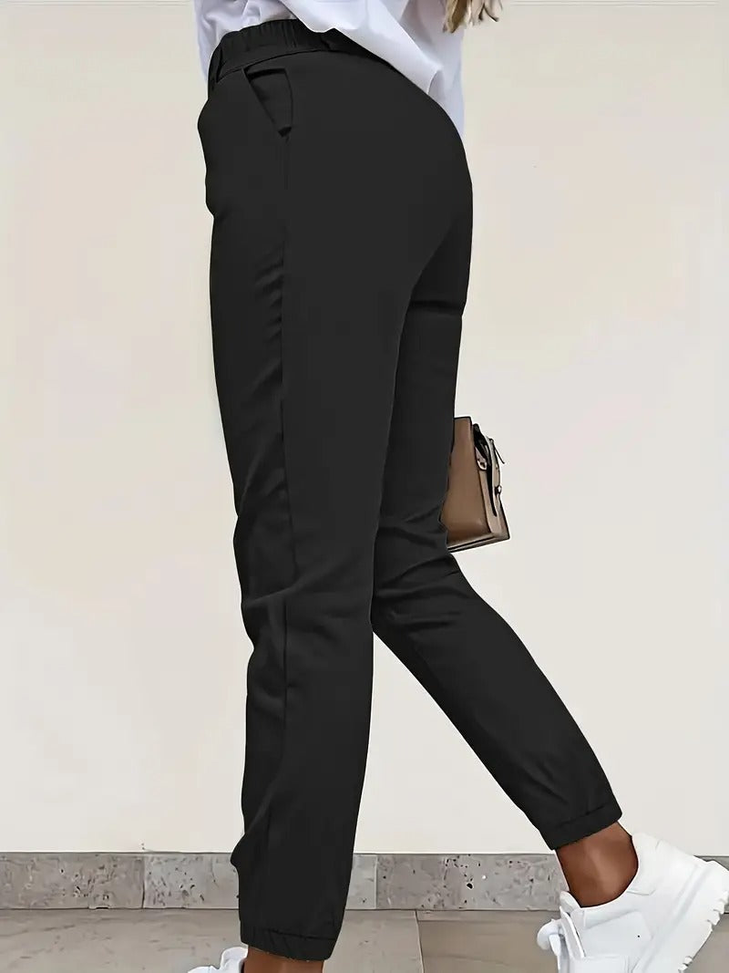 Women's Slim Fit Black Winter Trousers