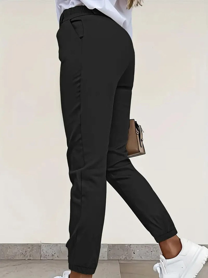 Women's Slim Fit Black Winter Trousers