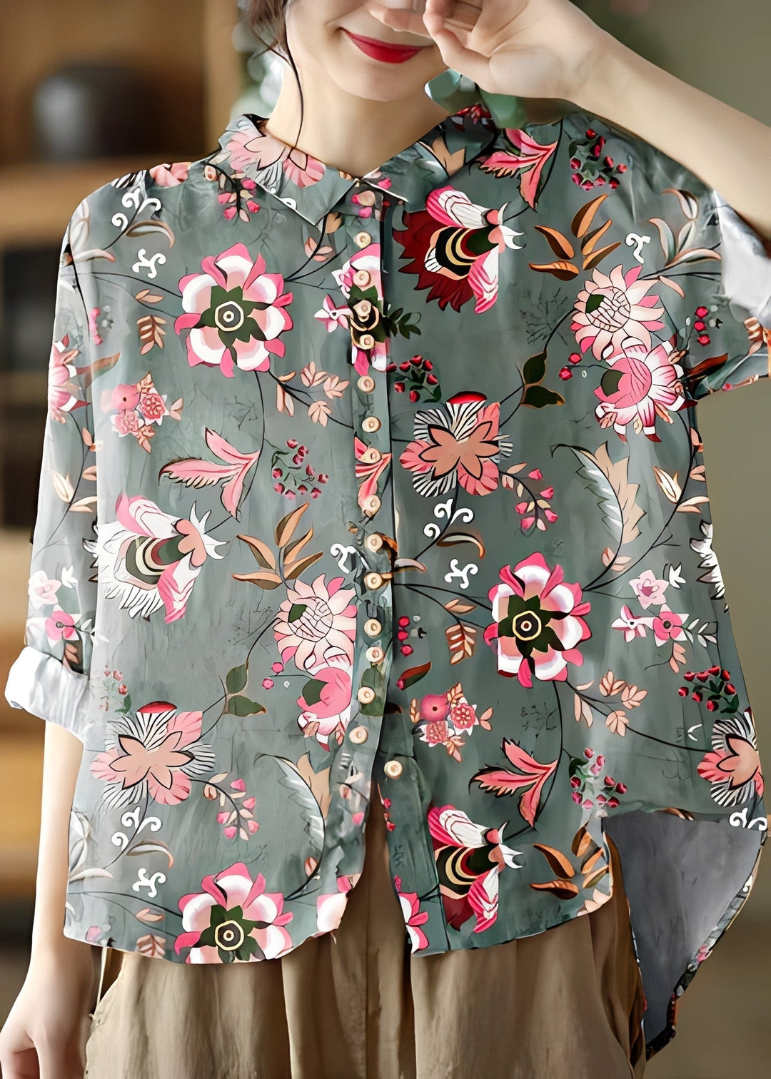 Tianna | Women's Classic Long-Sleeve Blouse