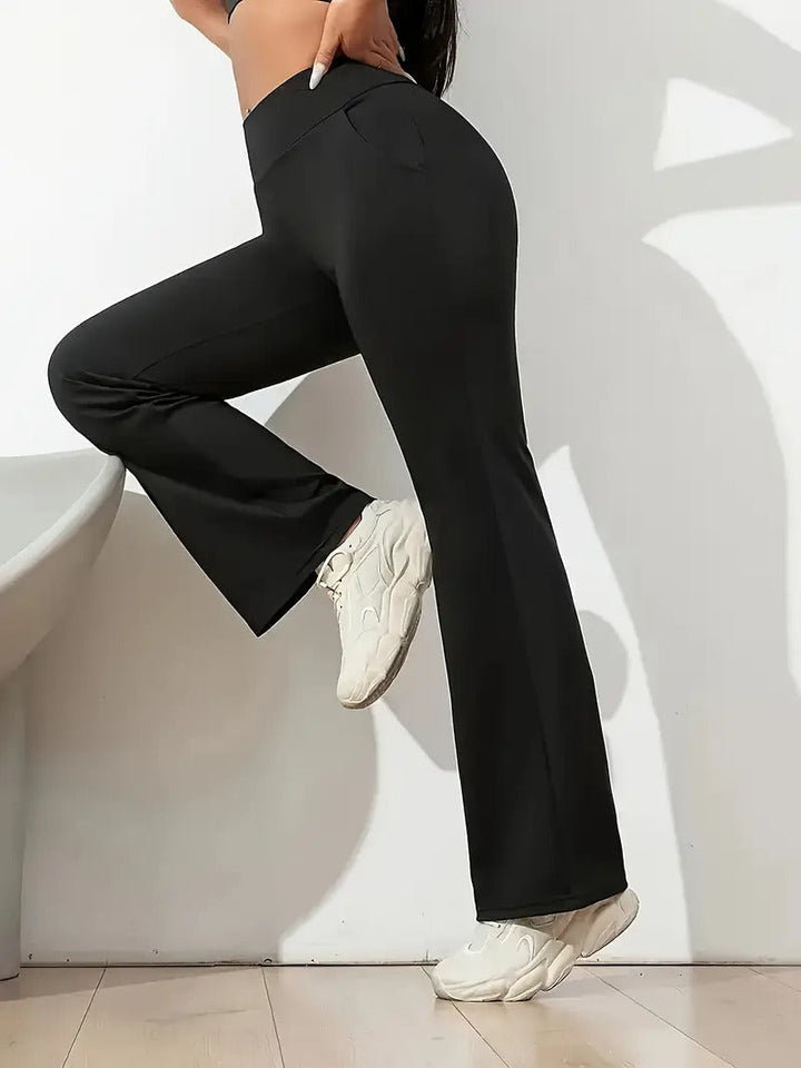 Women's Modern Straight Cut Black Trousers