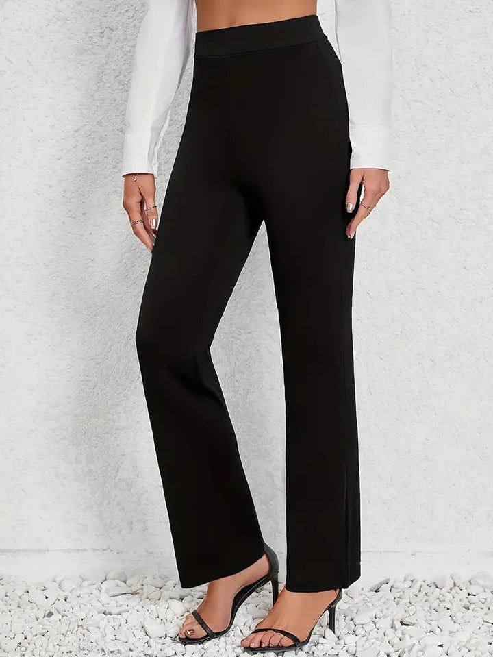 Women's Black Straight Leg Winter Trousers