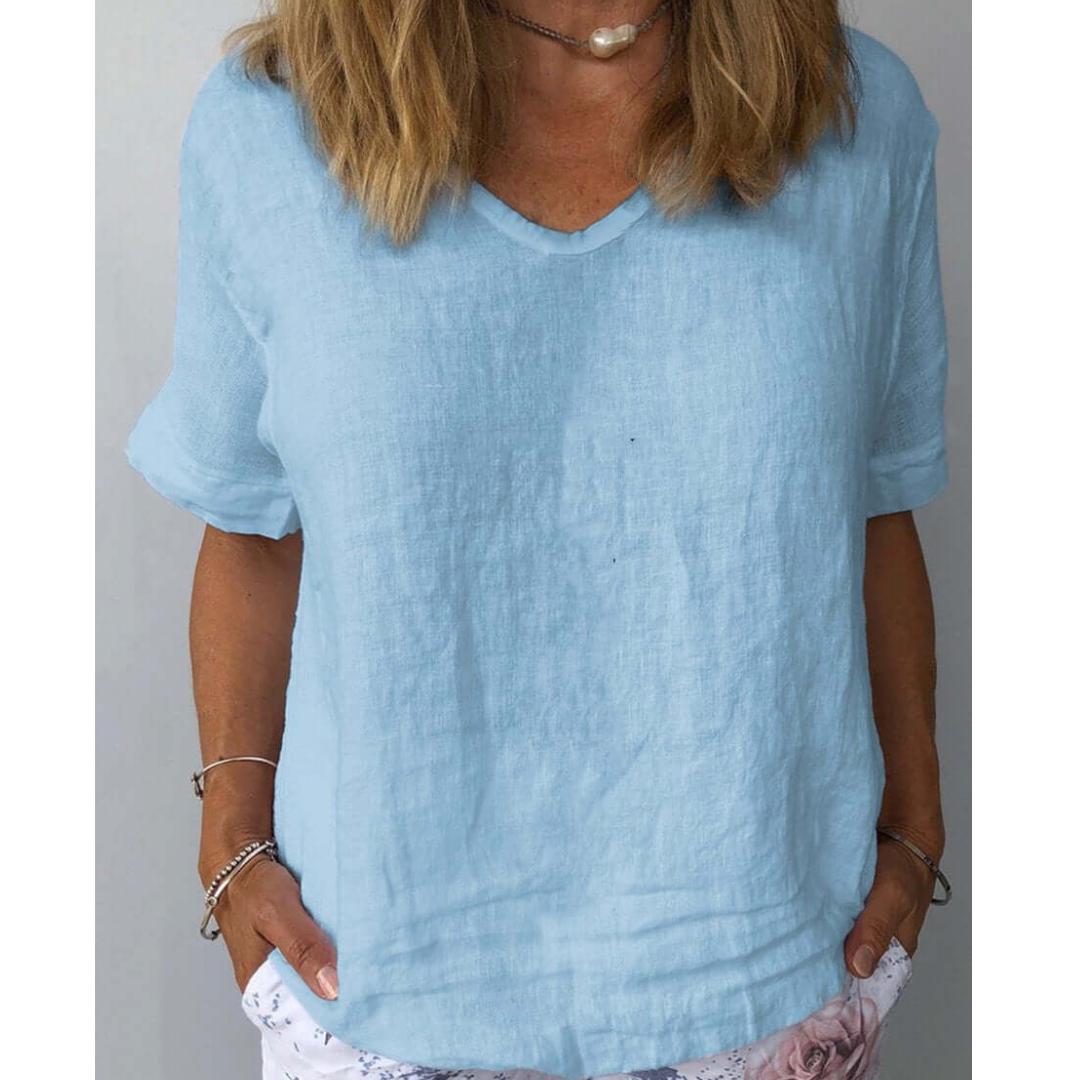 Jamie | Women's Casual Relaxed Fit Short Sleeve Top