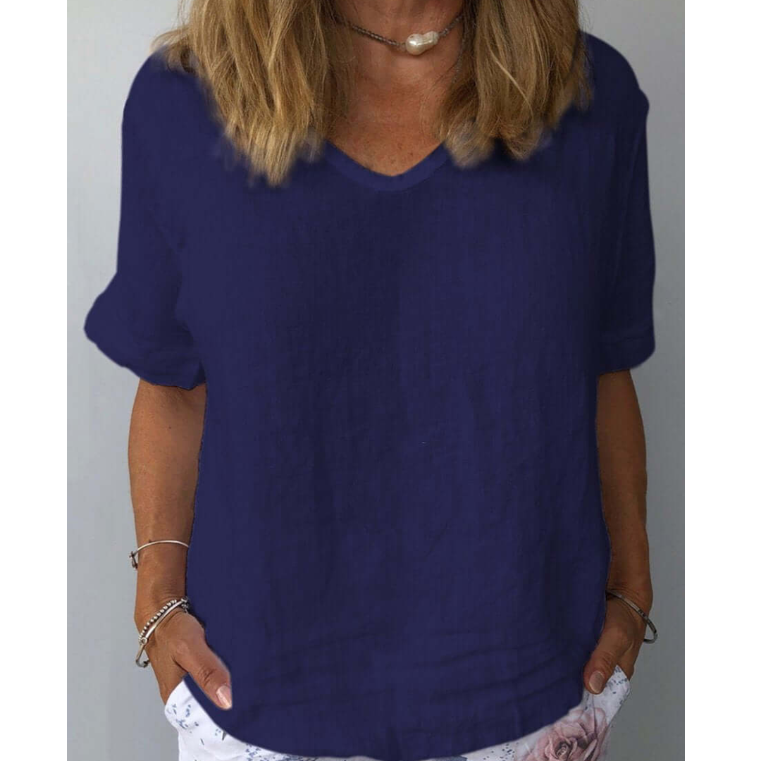 Jamie | Women's Casual Relaxed Fit Short Sleeve Top