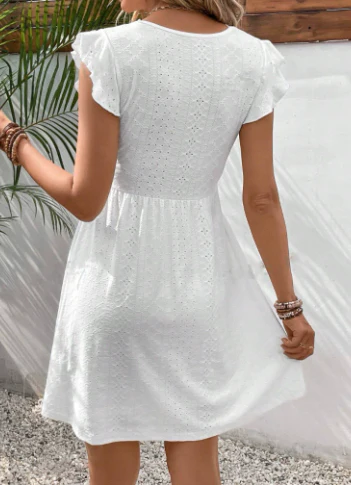 Janine | Women's V-Neck A-Line Casual Mini Dress