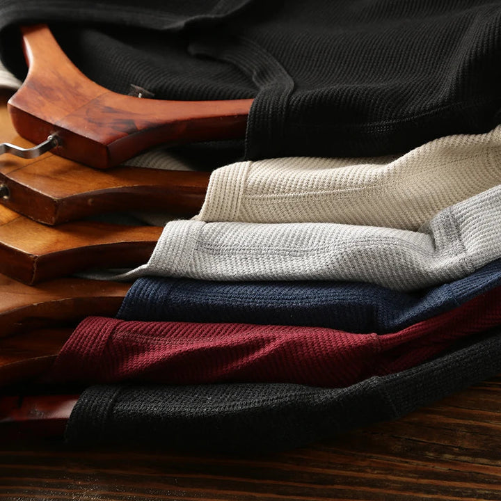 Jeff | Men's Long Sleeve Casual Henley Shirt