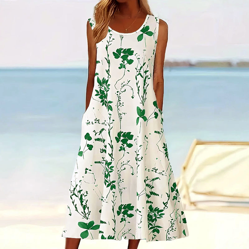 Jolene | Women's Sleeveless A-Line Midi Dress Alternative