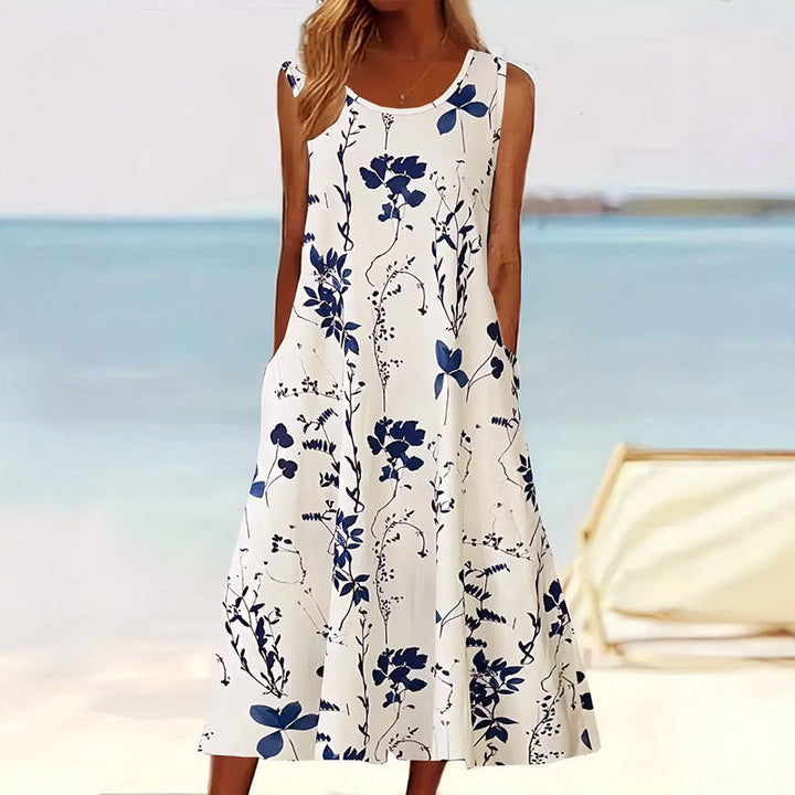 Jolene | Women's Sleeveless A-Line Midi Dress Alternative