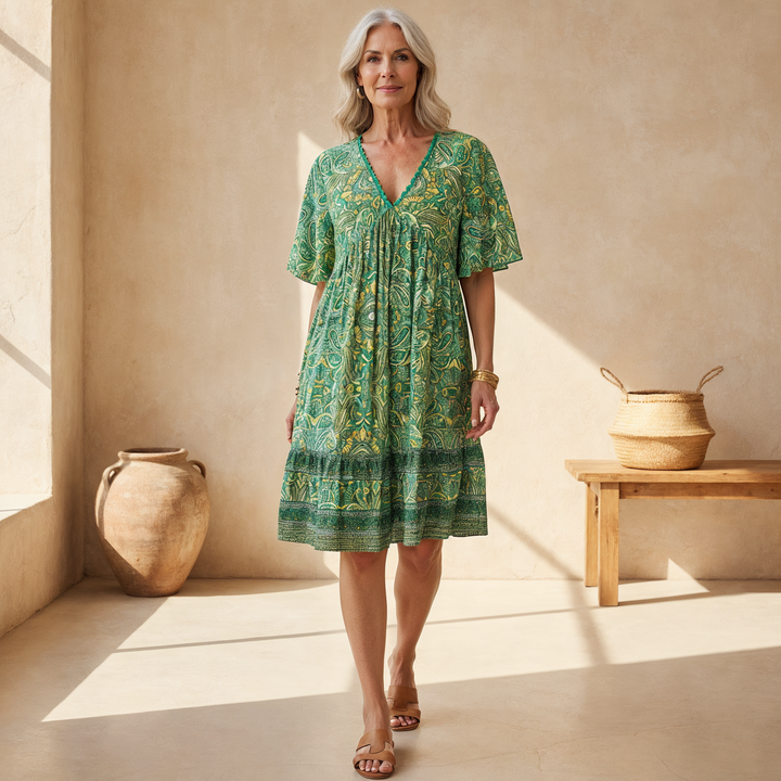 Julia | Women's V-Neck Casual Mini Dress