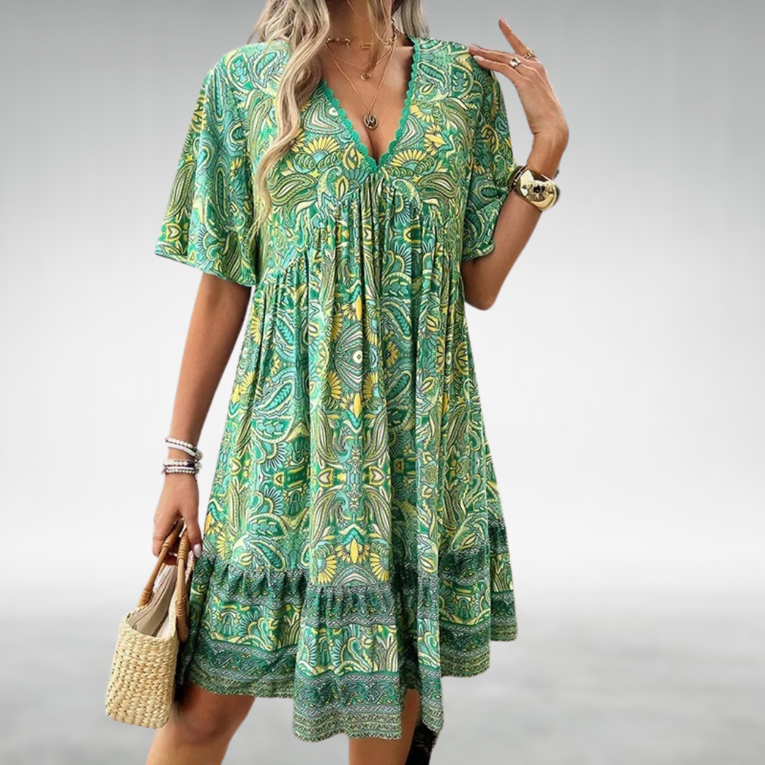 Julia | Women's V-Neck Casual Mini Dress
