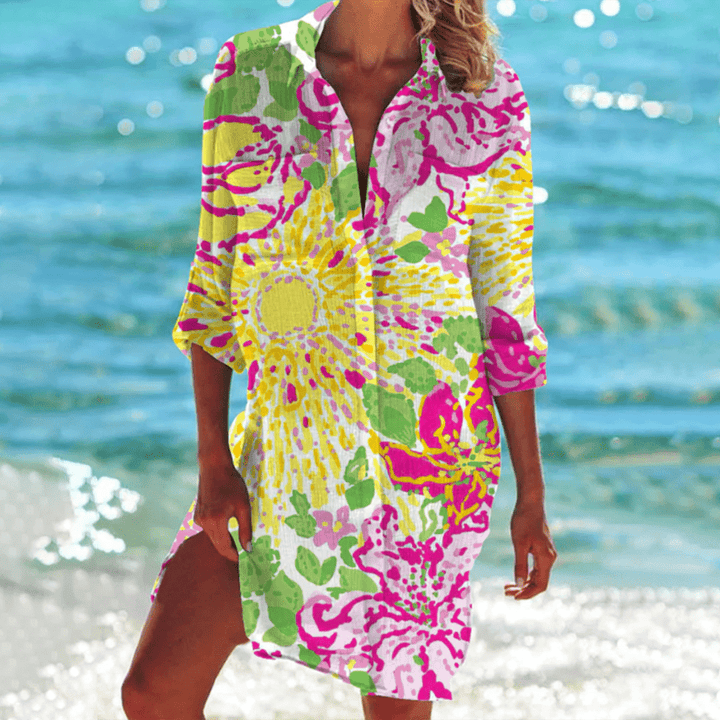 Karen | Women's Casual Button-Down Mini Dress