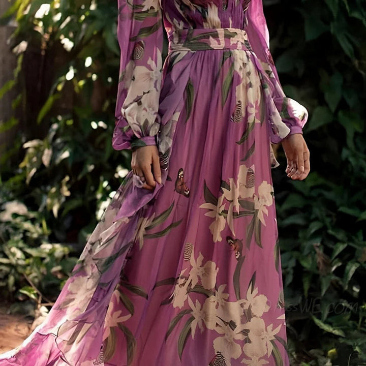 Karen | Women's Floral V-Neck Maxi Dress