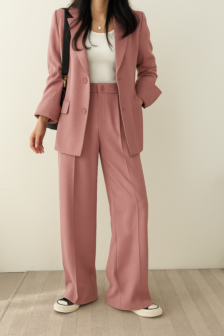 Kate | Women's Wide Leg Two-Piece Suit Ensemble