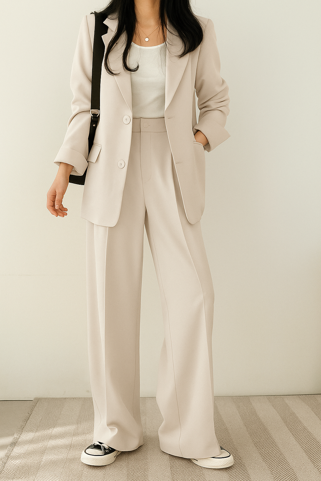 Kate | Women's Wide Leg Two-Piece Suit Ensemble