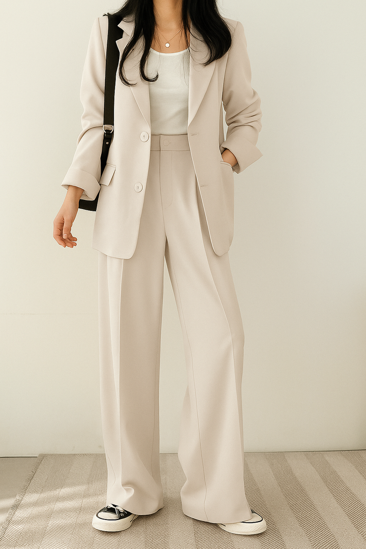 Kate | Women's Wide Leg Two-Piece Suit Ensemble