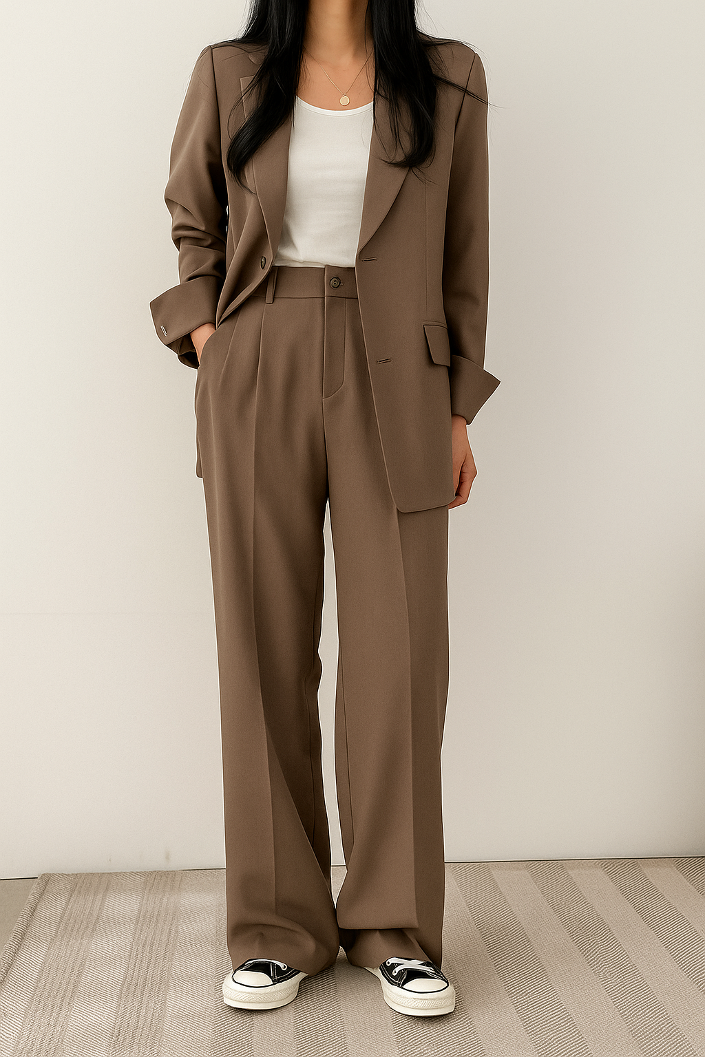 Kate | Women's Wide Leg Two-Piece Suit Ensemble