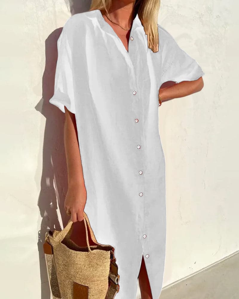 Katelyn | Women's Casual Button-Down Midi Dress
