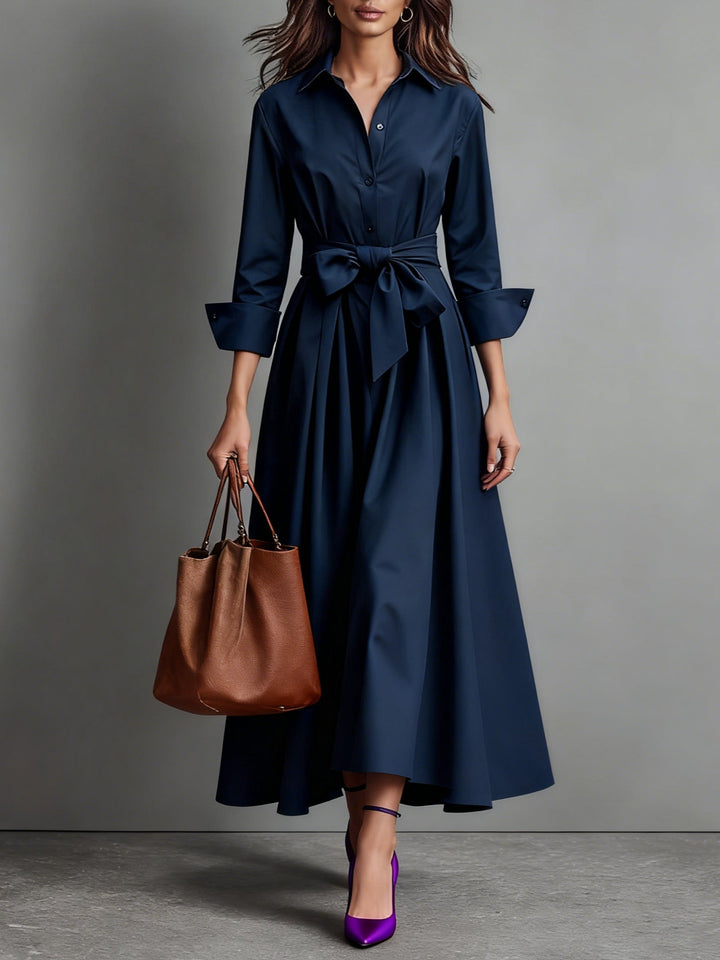 Katelyn | Women's Long Sleeve A-Line Midi Dress