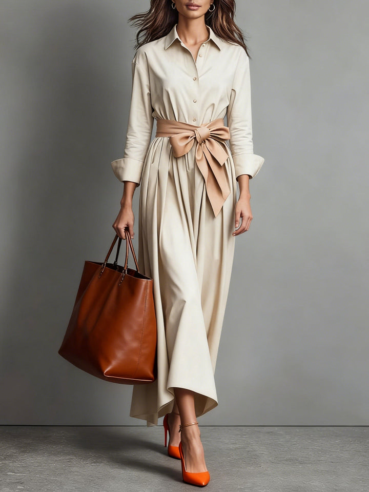 Katelyn | Women's Long Sleeve A-Line Midi Dress