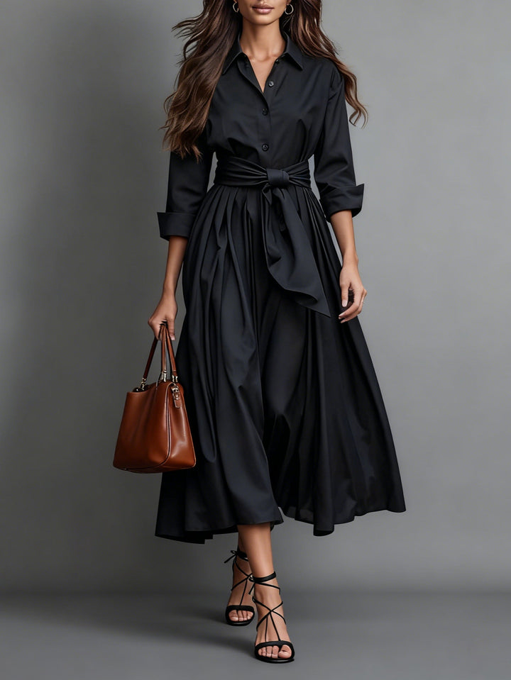 Katelyn | Women's Long Sleeve A-Line Midi Dress