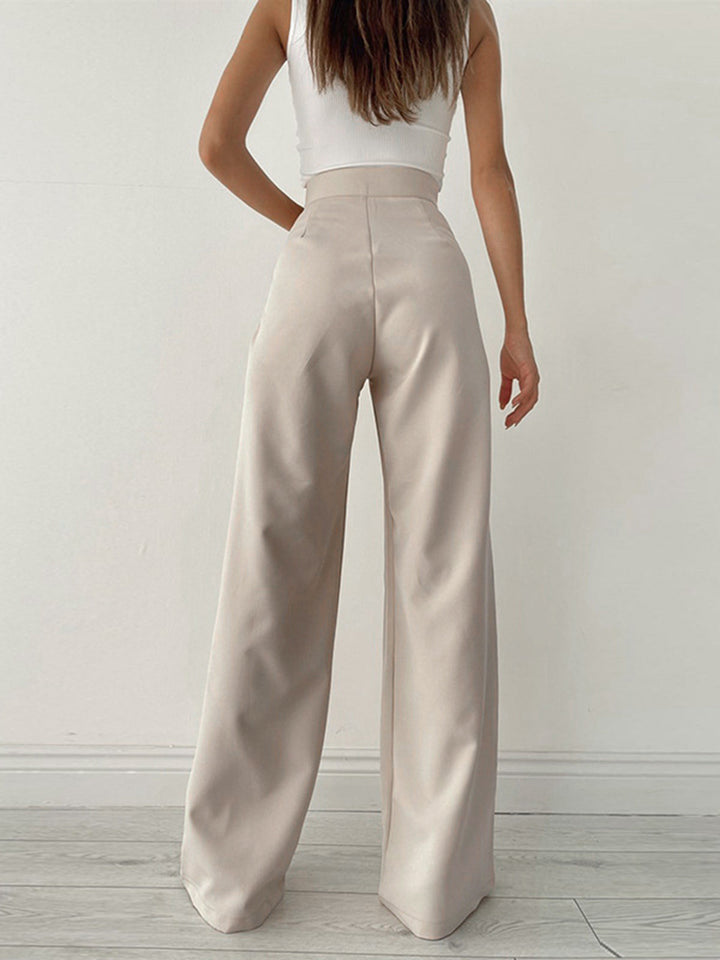 Katherine | Women's High-Waisted Wide Leg Trousers
