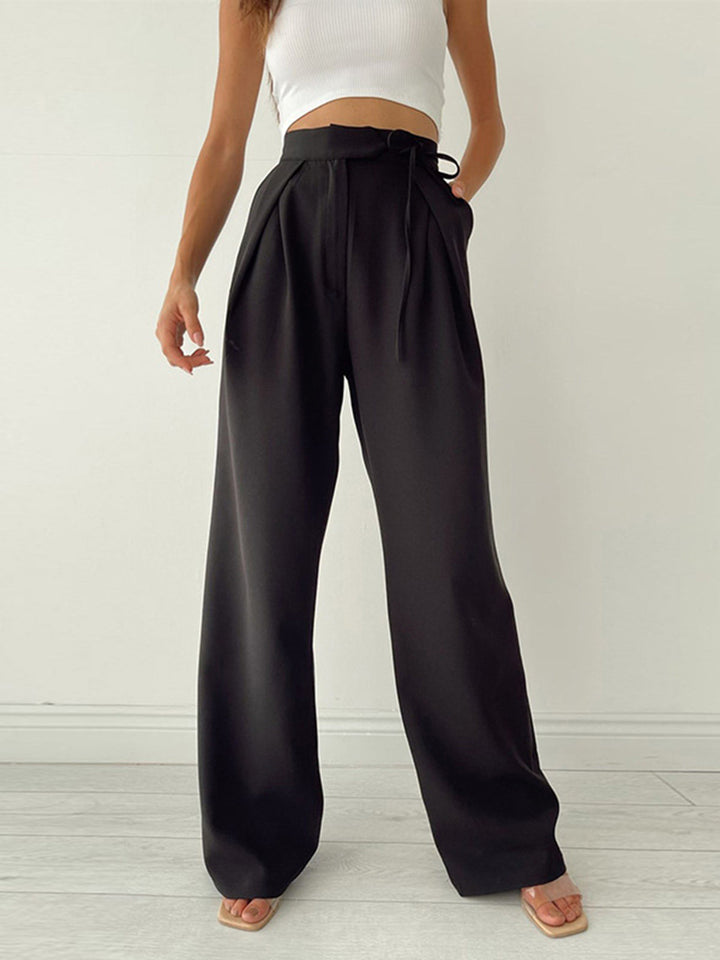 Katherine | Women's High-Waisted Wide Leg Trousers