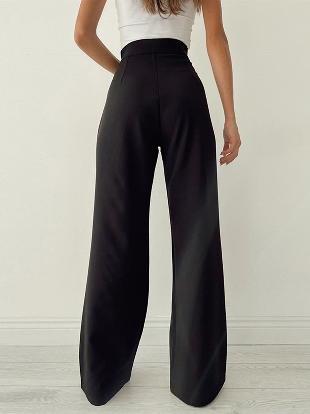 Katherine | Women's High-Waisted Wide Leg Trousers
