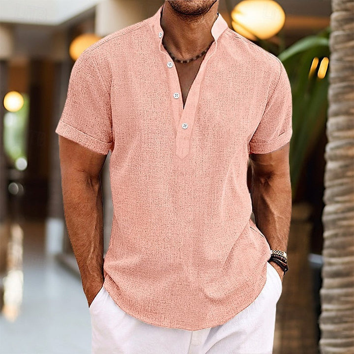 Ken | Men's Casual Short Sleeve Henley Top