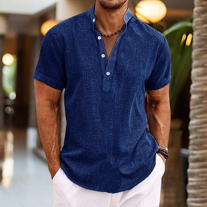 Ken | Men's Casual Short Sleeve Henley Top