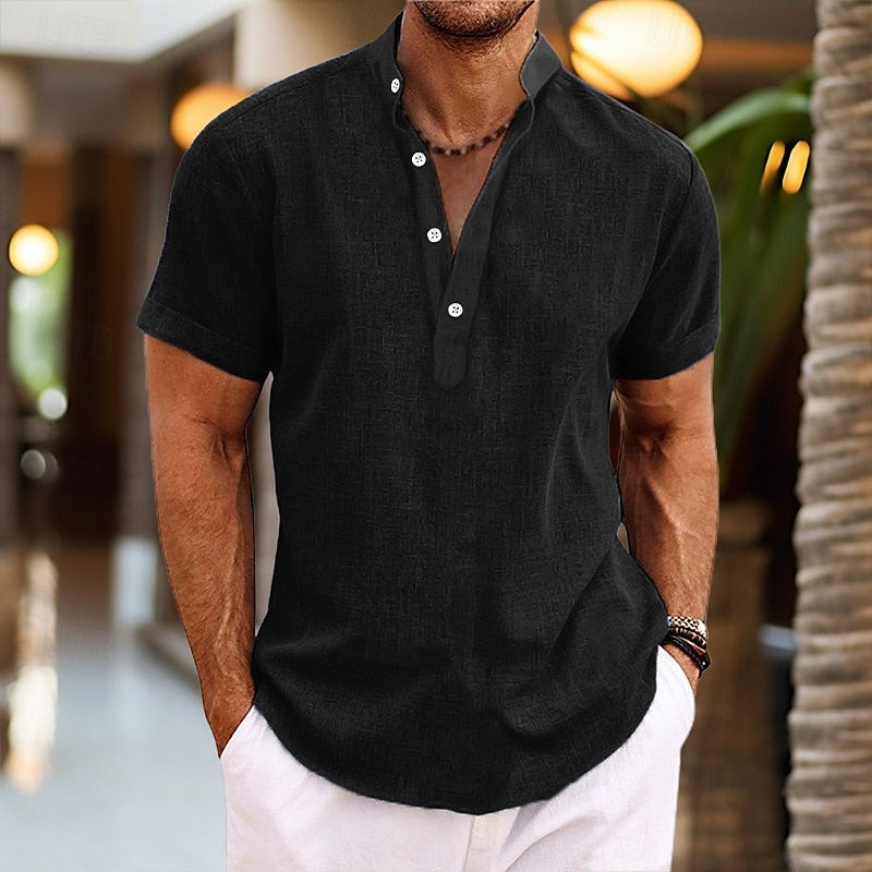 Ken | Men's Casual Short Sleeve Henley Top